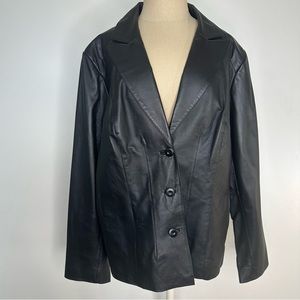 EAST 5TH WOMENS GENUINE LEATHER BLACK JACKET SIZE 2XL